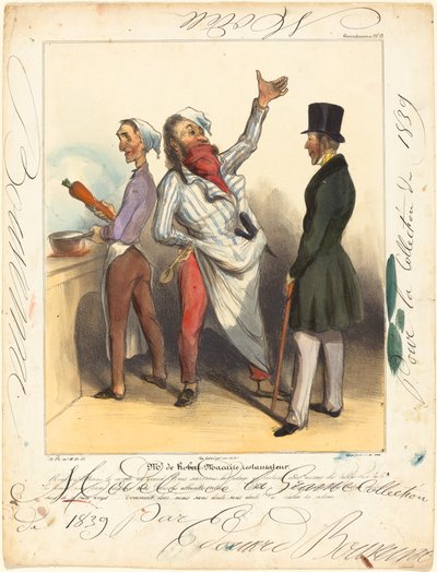 Mr. de Robert Macaire Restauratør av Honoré Daumier and Edouard Bouvenne