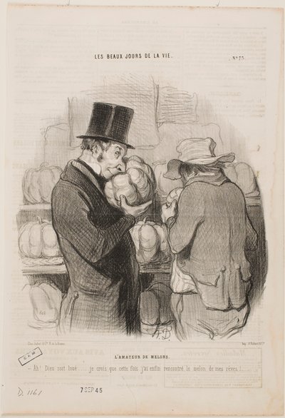 En kjenner av meloner av Honoré Daumier