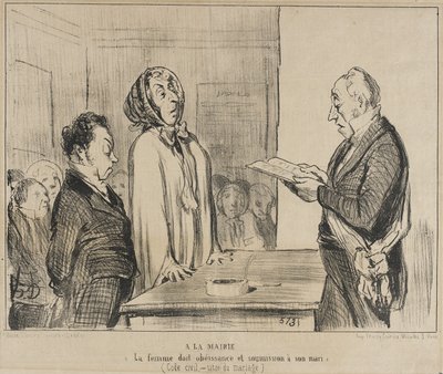 På rådhuset... av Honoré Daumier