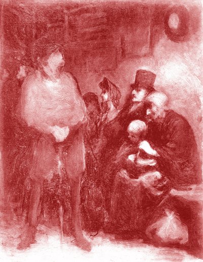 Et venterom, utstilling Daumier på Galerie Durand-Ruel i 1878 av Honoré Daumier