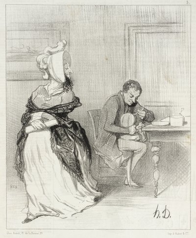 Farvel, min kjære, jeg drar til forleggerne mine! ... av Honoré Daumier
