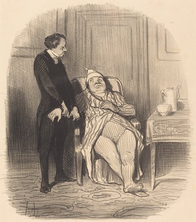 Ah! lege... jeg tror... at jeg har en kiste! av Honoré Daumier