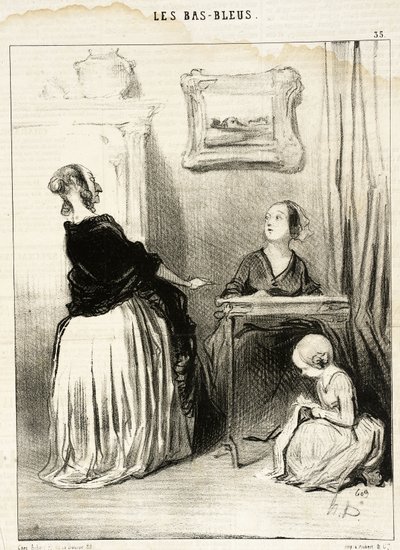 Å!... For en merkelig oppdragelse De gir datteren Deres?... av Honoré Daumier