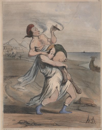 Antikkens historie, nei. 13: The Abduction of Helen (Ancient History, nr. 13: The Abduction of Helen) av Honoré Daumier