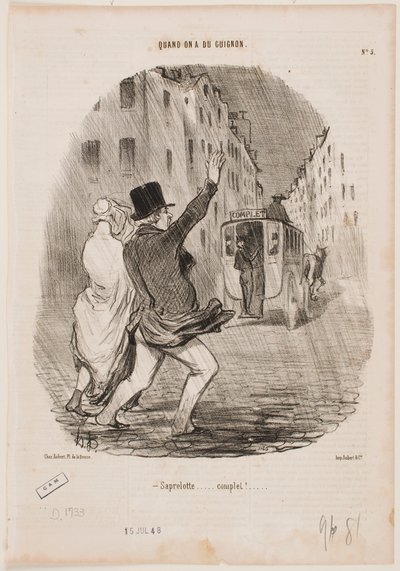Pokker! Det er fullt! av Honoré Daumier