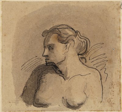 Byste av en kvinne av Honoré Daumier