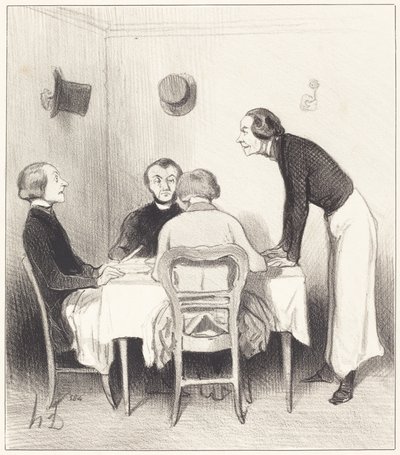 restaurant gulrot av Honoré Daumier