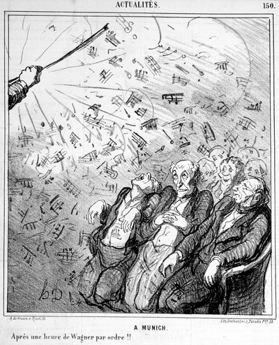 Tegneserie om musikken til Wagner - av Honoré Daumier av Honoré Daumier