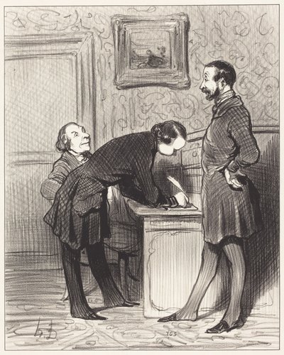 Det er nettopp fordi han er vennen Deres... av Honoré Daumier