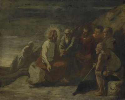 Kristus og disiplene hans av Honore Daumier