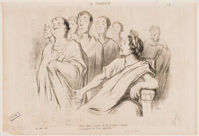 Kom, verdige søyler for romersk storhet... Cæsars venner, tre frem! av Honoré Daumier