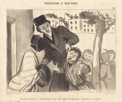 Hvordan bestemmer du at en ung mann skal komme... av Honoré Daumier