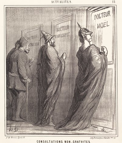 Konsultasjoner ikke gratis av Honoré Daumier