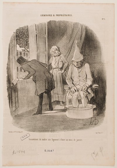 Ulempe ved å legge boligen ut til leie i januar av Honoré Daumier
