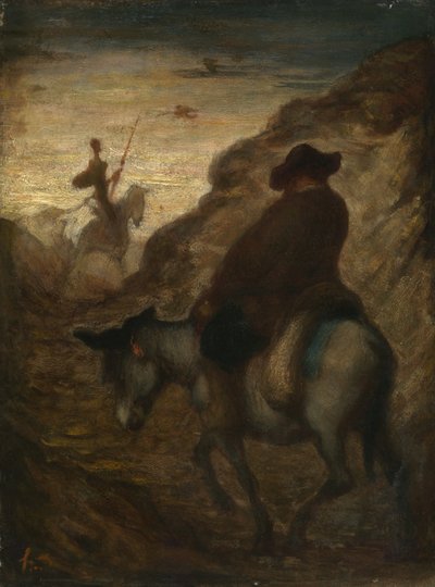 Don Quixote og Sancho Panza, ca. 1864–65 (olje på lerret) av Honoré Daumier