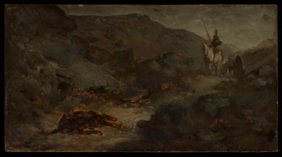 Don Quixote og det døde muldyret av Honoré Daumier