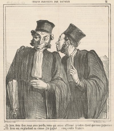 Vel, min kjære, du har tapt... av Honoré Daumier