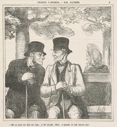 Hun er fortsatt veldig flink, denne damen... av Honoré Daumier