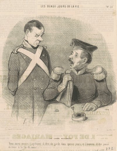 En nasjonalgardist av Honoré Daumier