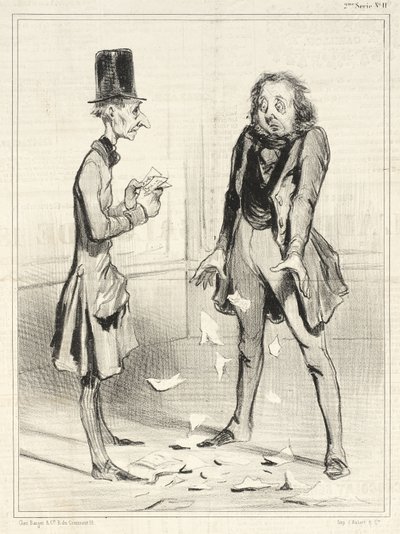Igjen mine kreditorer, alltid... av Honoré Daumier