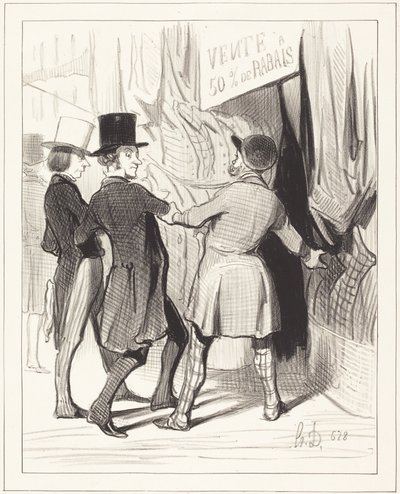 Gå inn herrer... her er noen praktfulle... av Honoré Daumier