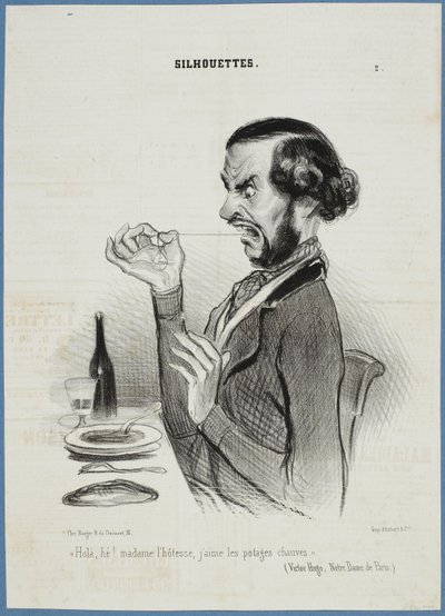 Vent! Servitør, jeg foretrekker grønnsakene glattbarberte. av Honoré Daumier