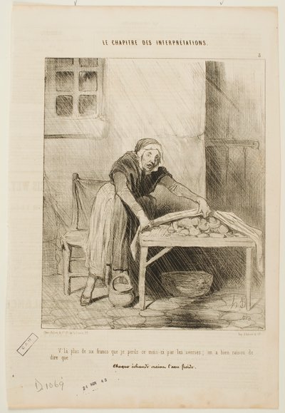 Jeg tapte mer enn seks franc denne måneden på grunn av de plutselige regnbygene av Honoré Daumier