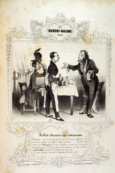 Ideer og legender Philipon under tittelen Les Cent og Robert Macaire av Honoré Daumier
