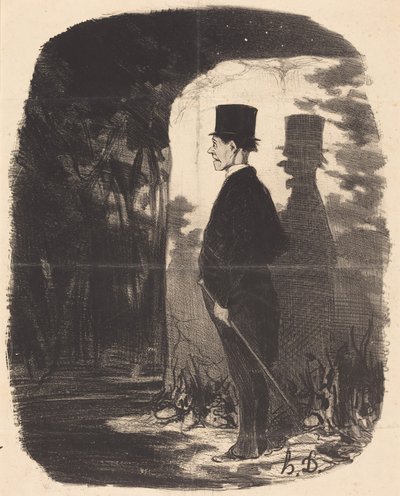 Det er ikke noe å gjøre med det, jeg må krysse denne... skogen... av Honoré Daumier