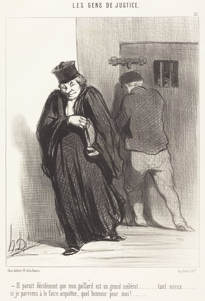 Det ser ut til... at fyren min er en stor skurk... av Honoré Daumier