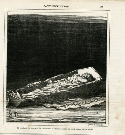 Illustrasjon av Honore Daumier (1808-1879) i Le Charivari av Honoré Daumier