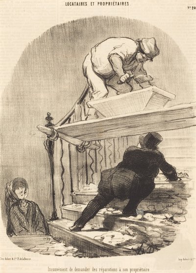 Ulempen ved å be om reparasjoner... av Honoré Daumier