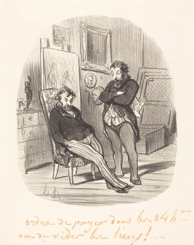 Ulempen ved å sende et dårlig maleri... av Honoré Daumier