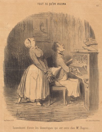 Ulempe... for tjenestefolk som har tjent hos herr Duprez av Honoré Daumier