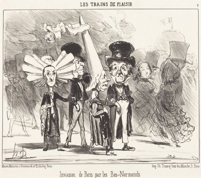 Bas-normannernes invasjon av Paris av Honoré Daumier