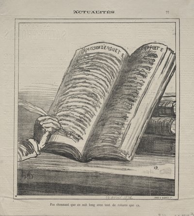Aktualiteter (nr. 77): Ikke bli forbauset over at den er lang og med mange rettelser av Honoré Daumier