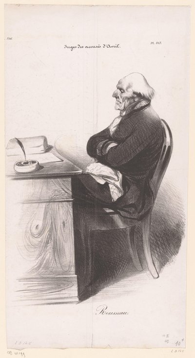 Karikatur av Jean-Joseph Rousseau av Honoré Daumier