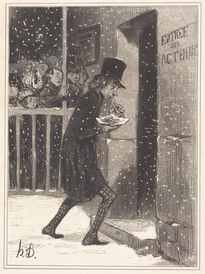 Skuespilleren fra Funambules av Honoré Daumier