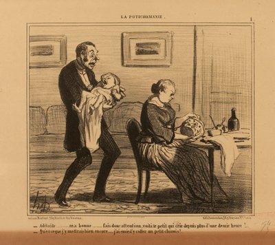 Pottegalskap nr. 1: - Adélaïde, kjære, pass nå på... av Honoré Daumier