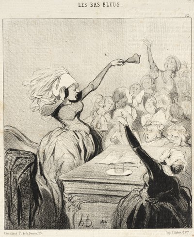 Presidenten roper av full hals: «Mine damer!...» av Honoré Daumier