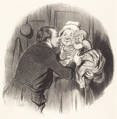 Besøket til sykepleieren av Honoré Daumier