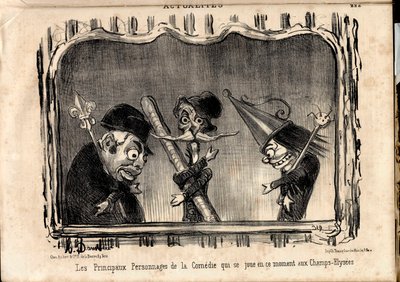 Le Charivari, satirisk i svart-hvitt av Honoré Daumier