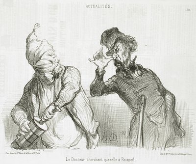 Doktoren søker krangel med Ratapoil av Honoré Daumier