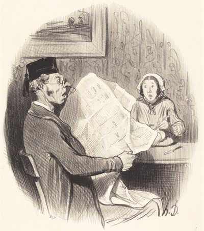 Det stadig mer monster Format av Honoré Daumier