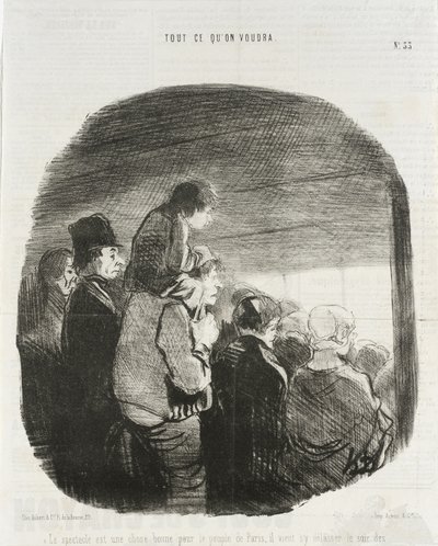 Skuespillet er en god ting for folket i Paris... av Honoré Daumier