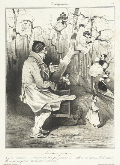 Den gamle ungkaren av Honoré Daumier