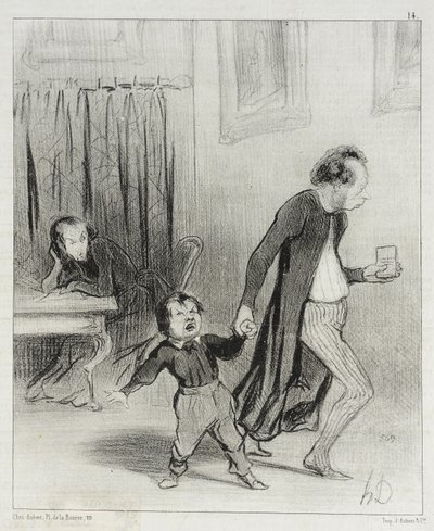 Blåstrømpene (serie med trykk) av Honoré Daumier