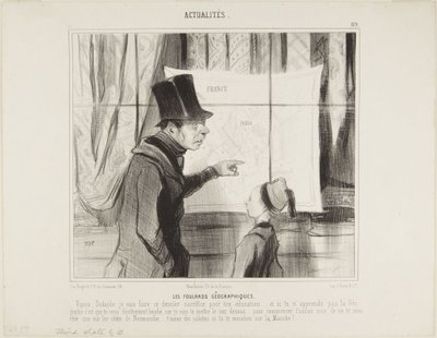 De geografiske skjerfene av Honoré Daumier