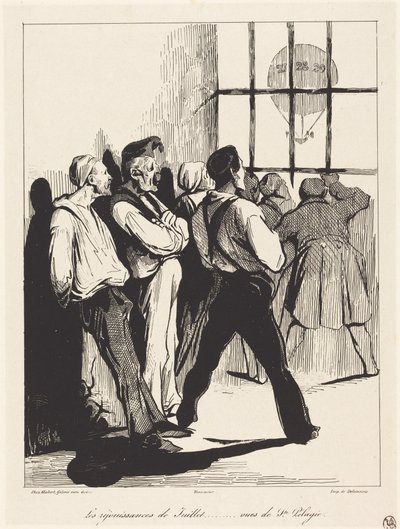 Julifestlighetene... sett fra Ste. Pélagie av Honoré Daumier