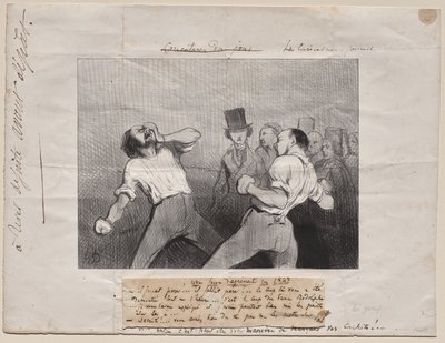 Leksjon i forståelse i 1843 av Honoré Daumier